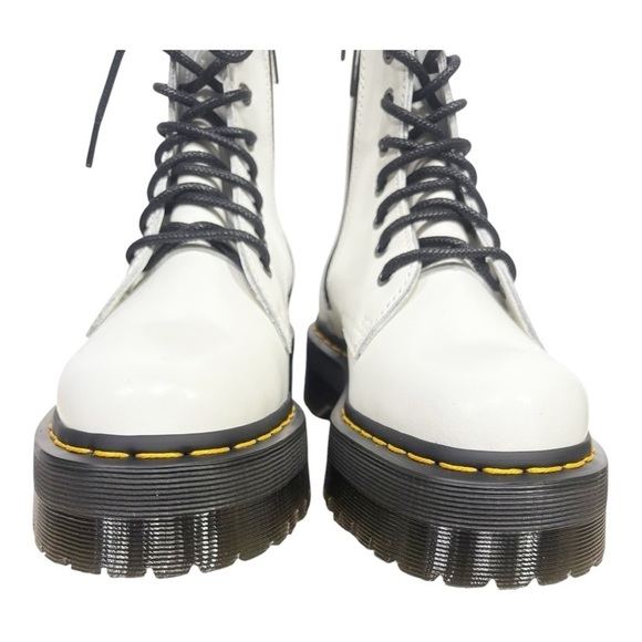 Dr. Martens Jadon Chunky Platform Lace up Side Zip Leather Combat Boots Size 7 - Picture 4 of 12